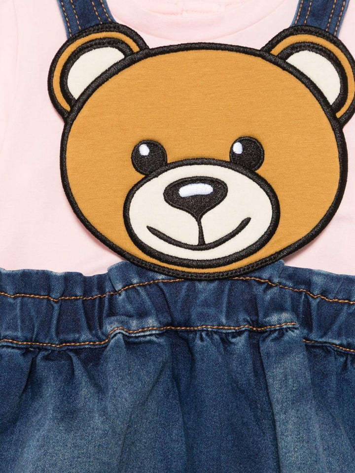 Completo rosa/denim per neonata