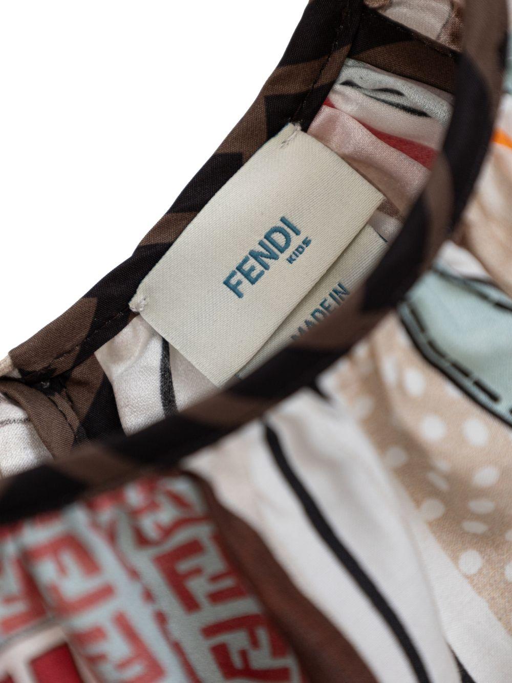 Abito multicolor per bambina JFB838AVVY F0B8F Fendi Kids 
