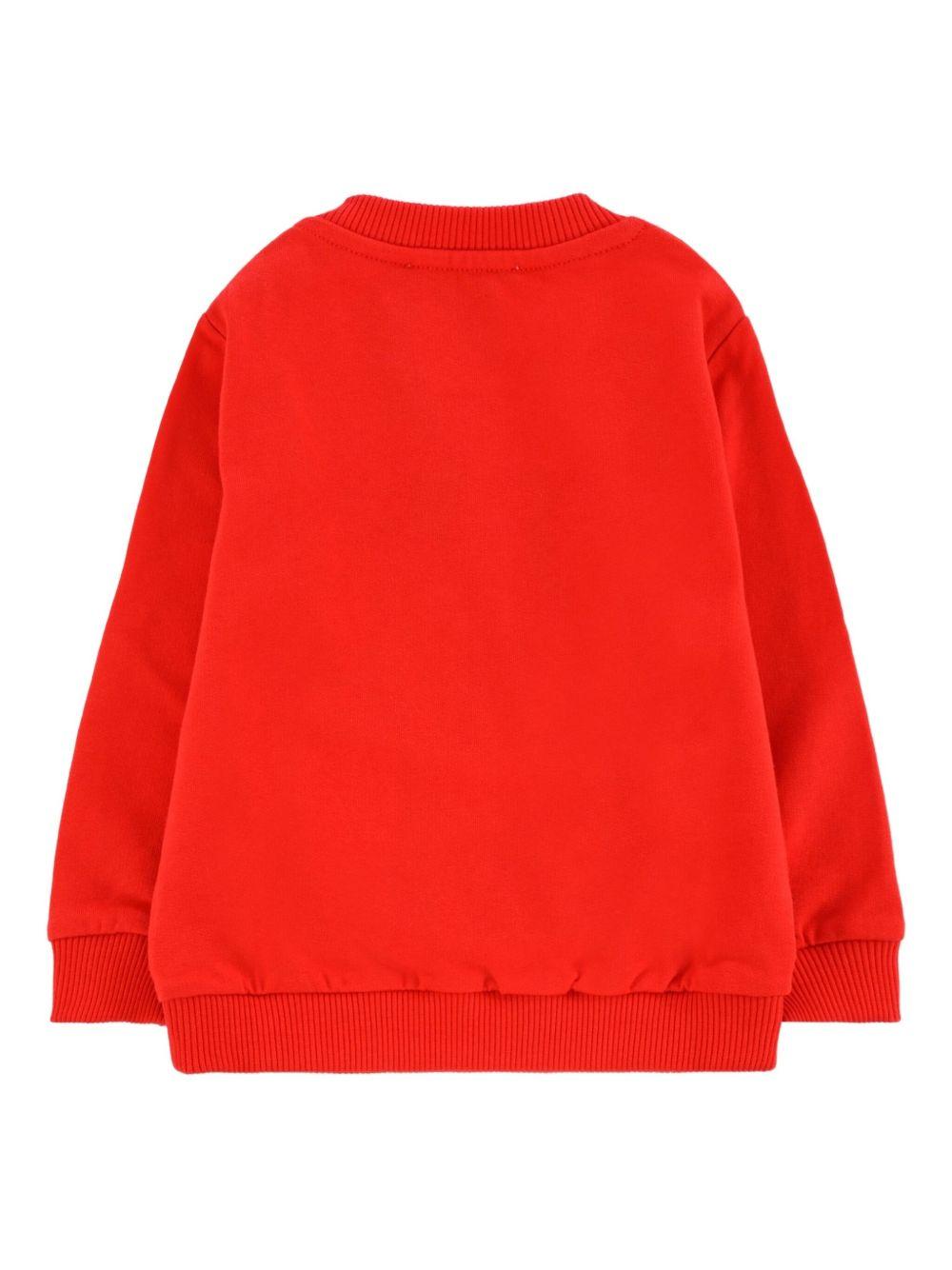 Felpa rossa per neonato MNF060LCA40 50109 Moschino Kids 