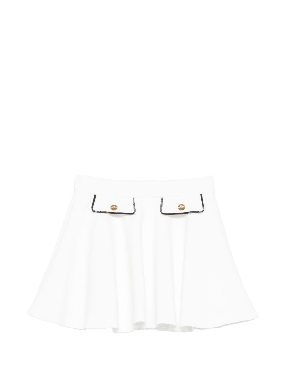 Gonna bianca per bambina EGGO0540GA022 0100 Elisabetta Franchi Kids 