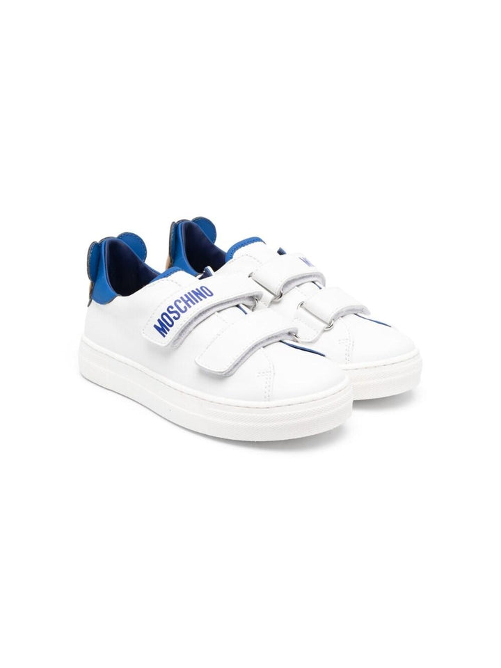 Sneakers bianche per bambino con logo 77446 1 Moschino Kids 