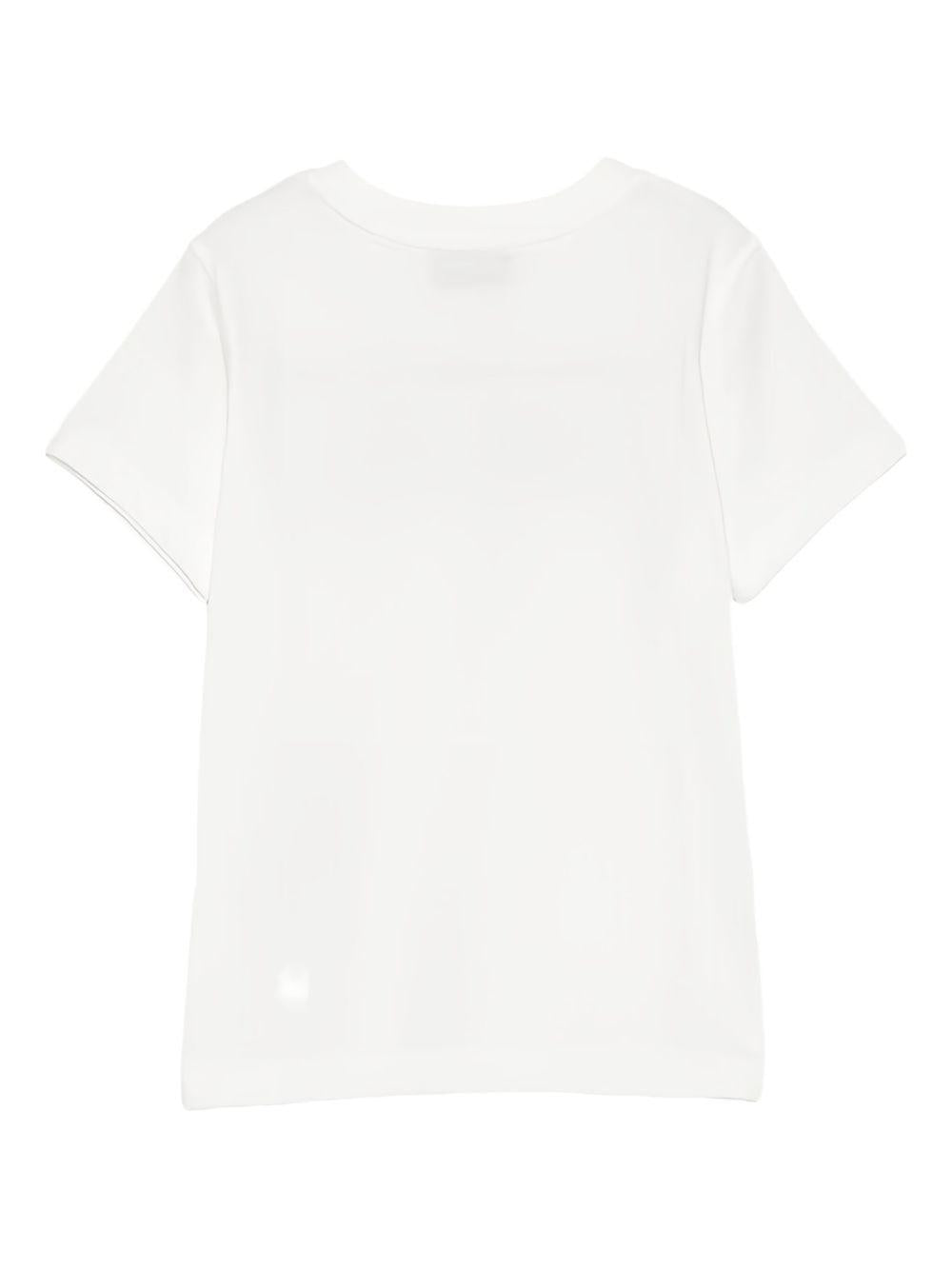 T-shirt bianca per bambino HUM05ILAA10 10063 Moschino Kids 