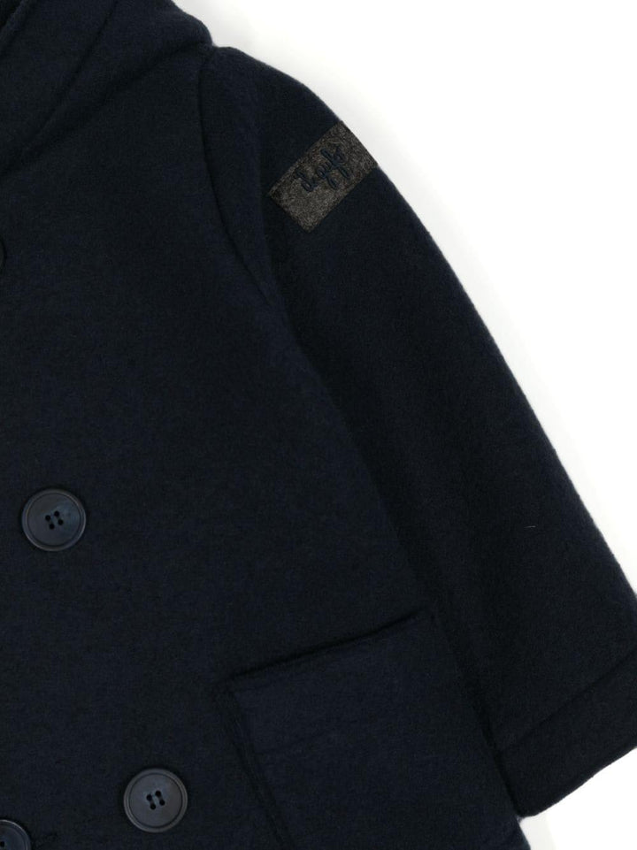Cappotto blu per neonato a doppiopetto