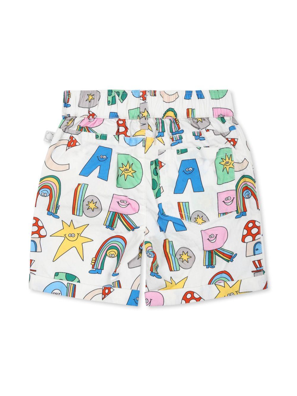 White Bermuda shorts for newborns