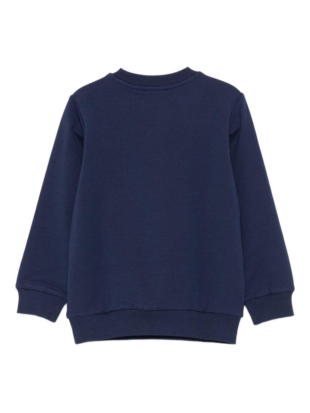Felpa blu navy per bambino HUF09ILDA21 40016 Moschino Kids 
