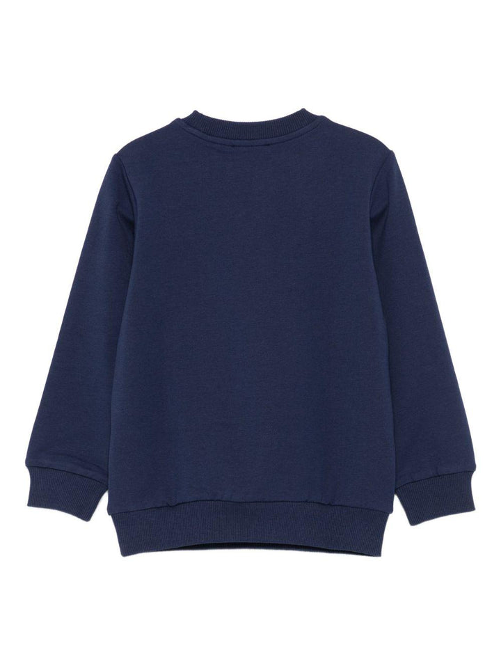 Felpa blu navy per bambino HUF09ILDA21 40016 Moschino Kids 