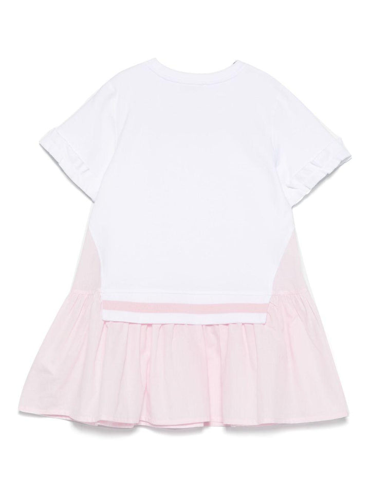 Abito bianco/rosa per bambina