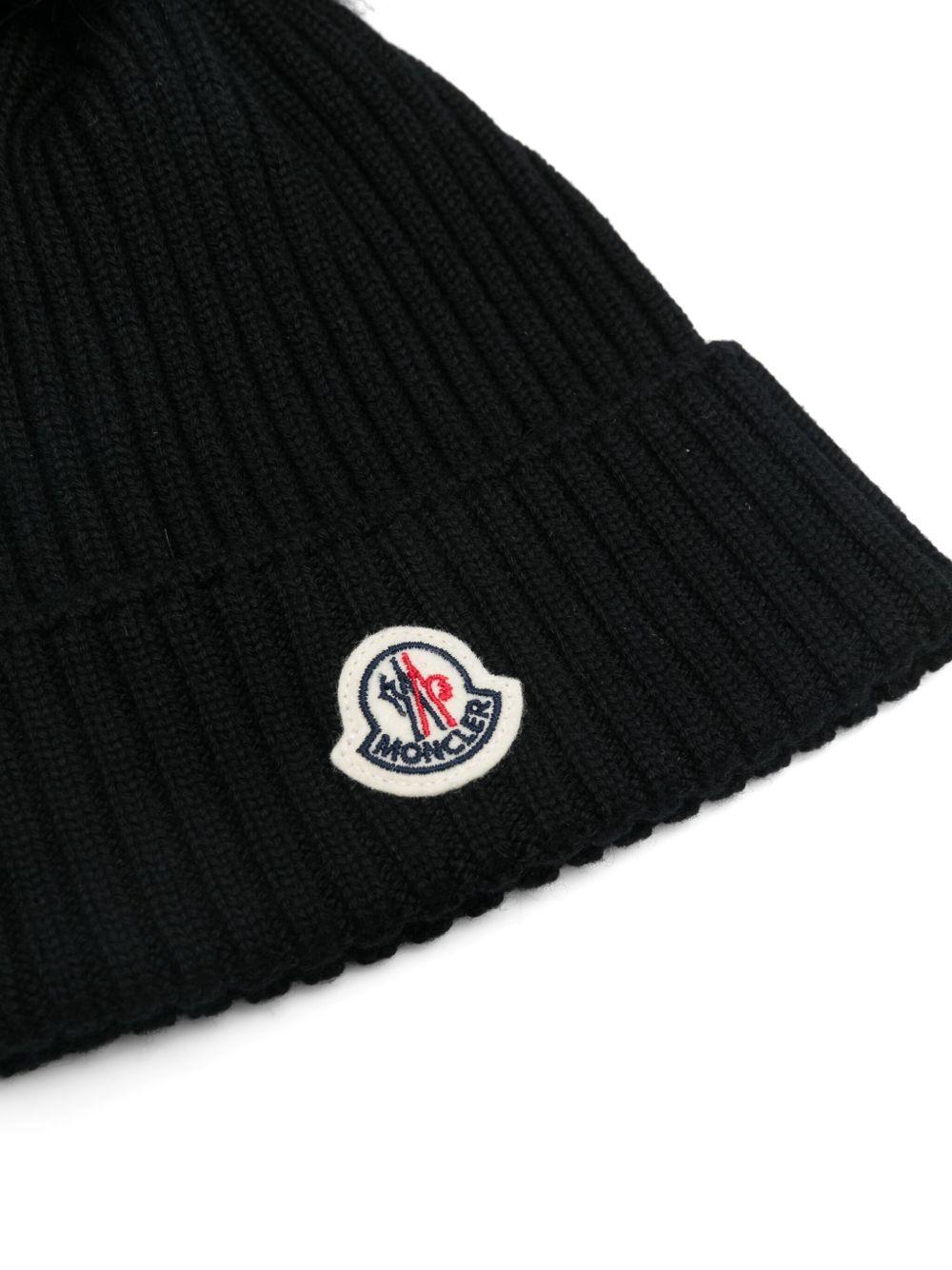 Cappello nero per bambino 9543B00011M1131 999 Moncler Kids 