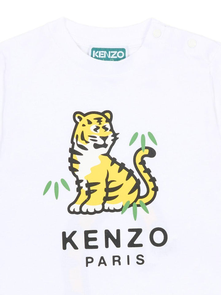 T-shirt bianco per neonato K61866 10P Kenzo Kids 