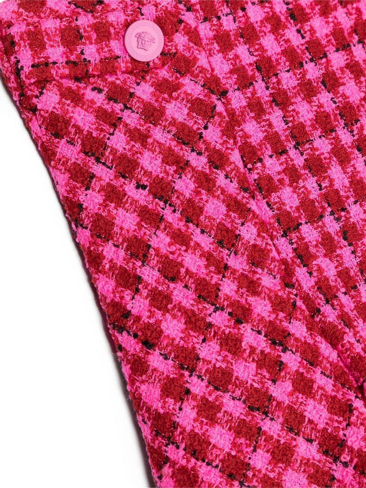 Fuchsia tweed skirt for girls