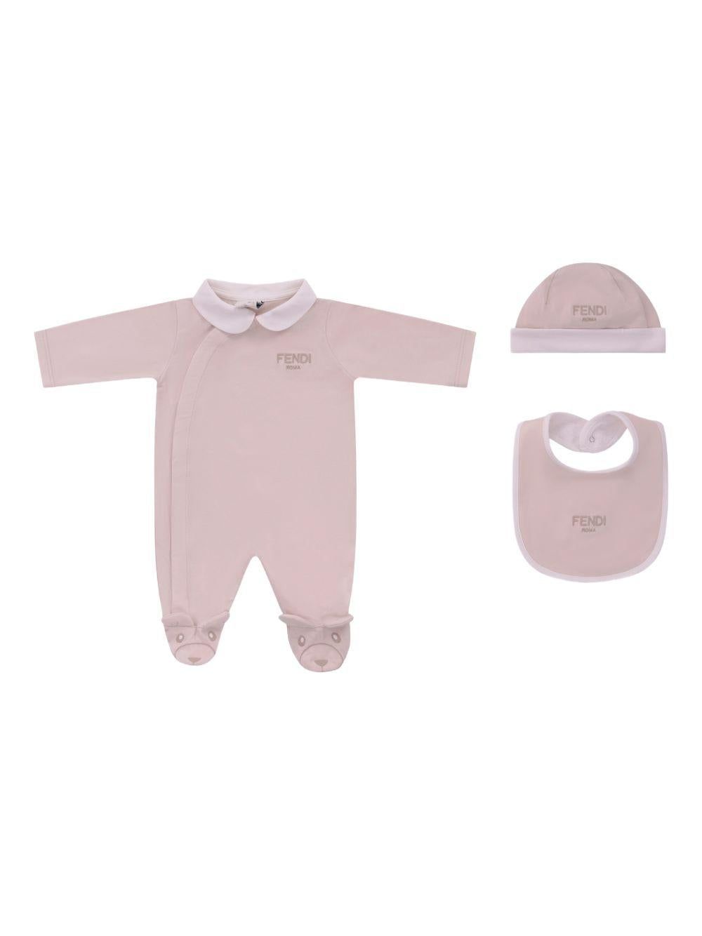 Tutina beige per neonato BUK154ST8 F19J5 Fendi Kids 