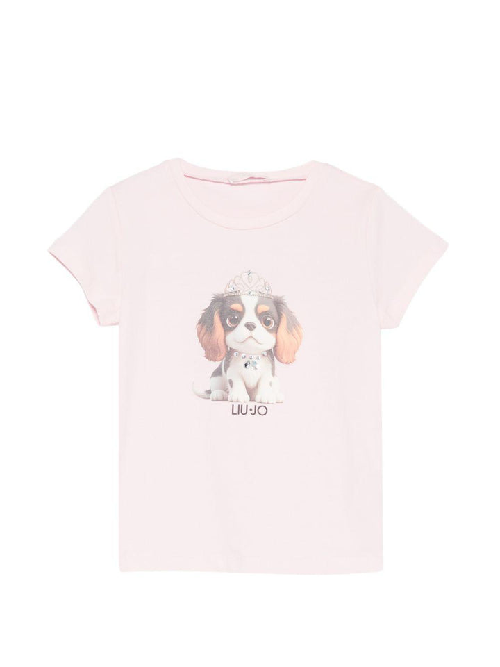 T-shirt rosa chiaro per bambina KA6058JS003 P9344 Liu Jo 