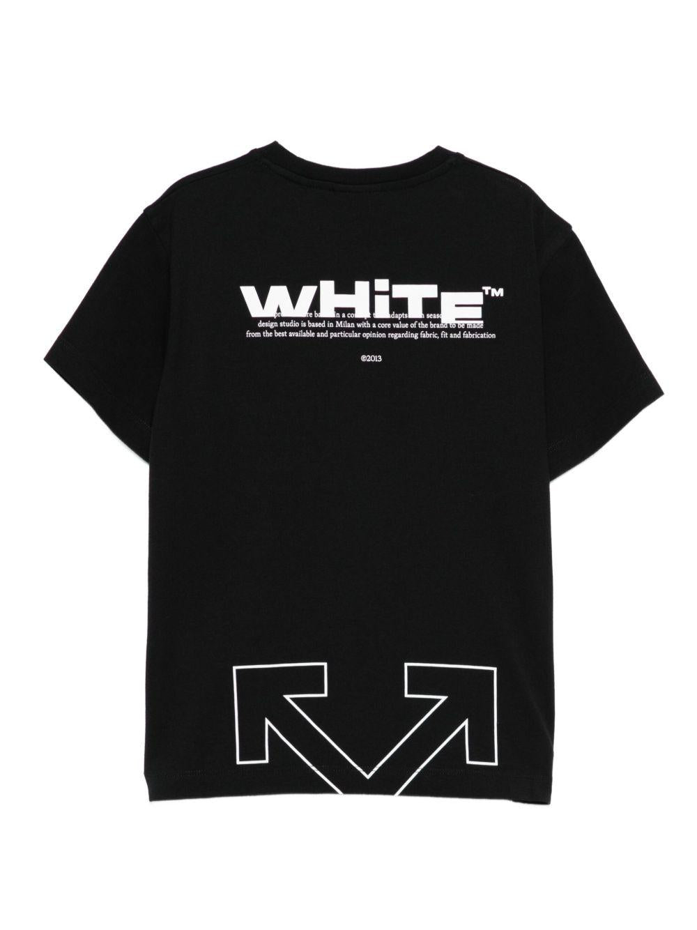 T-shirt nera per bambino OBAA002F25JER002 1001 Off White Kids 