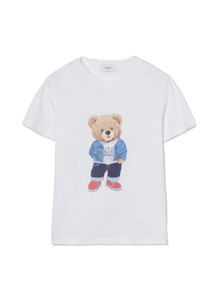 T-shirt bianco per bambino 520TJMBS25 RE011 Jeckerson Kids 