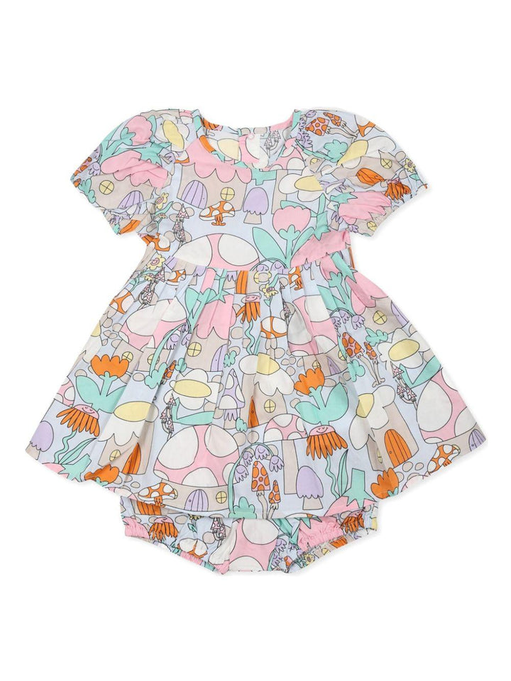 Abito blu/multicolore per neonata
