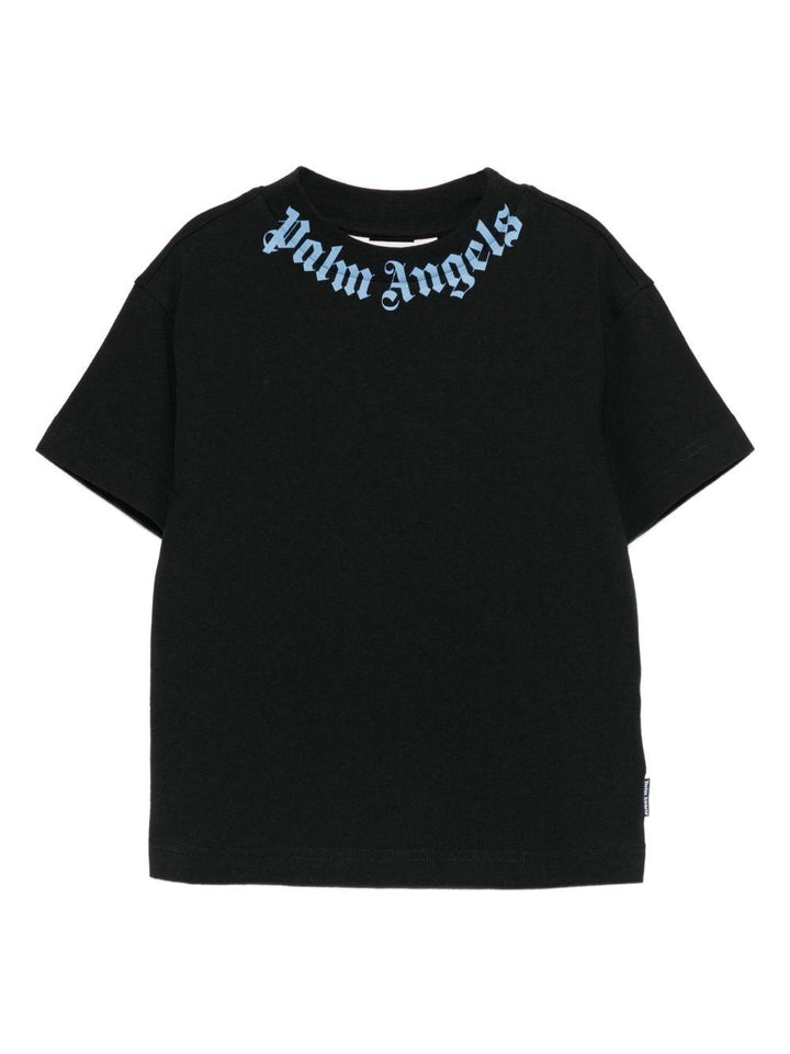 T-shirt nero per bambino PBAA003F25JER002 1040 Palm Angels Kids 