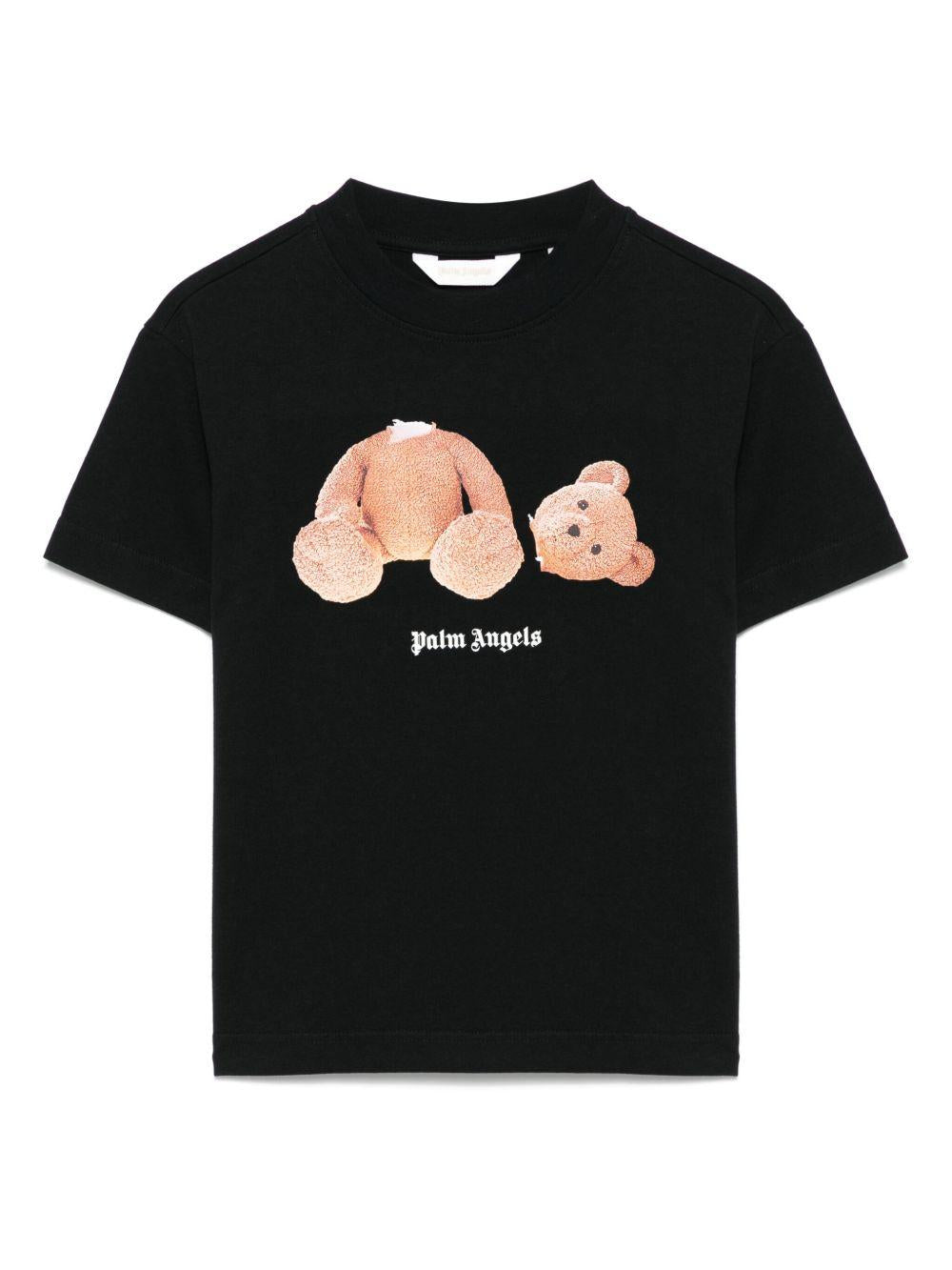 T-shirt nero per bambino PBAA003C99JER006 1060 Palm Angels Kids 