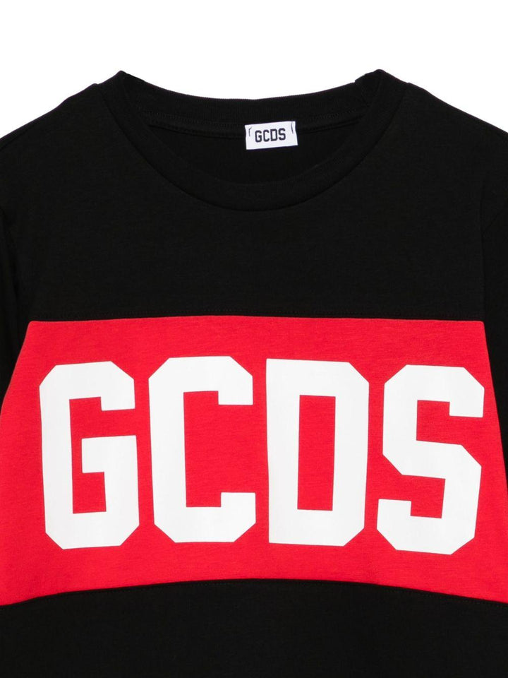 T-shirt nero per bambino B2JU2214JF1 99 Gcds Kids 