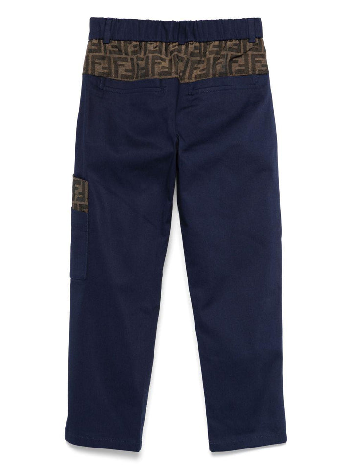 Pantalone blu navy per bambino JMF545AS5Y F1I11 Fendi Kids 