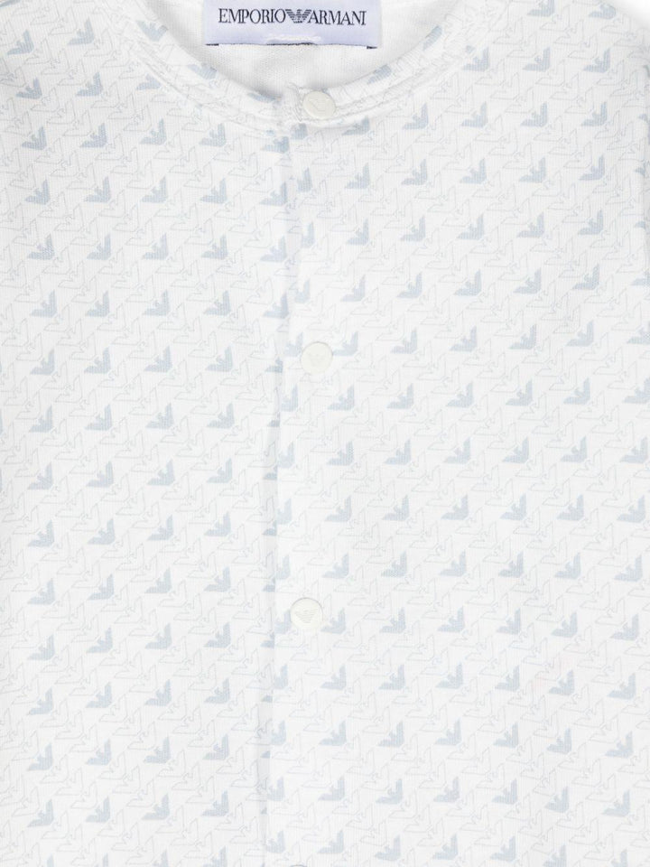 Tutina bianco/azzurra per neonato