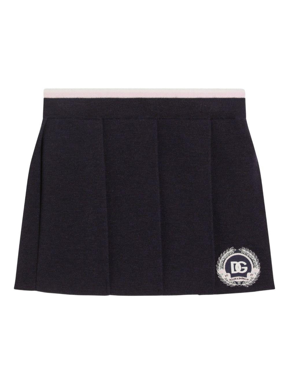 Gonna blu navy per bambina L5KI06JDVB7 B3895 Dolce & Gabbana Kids 