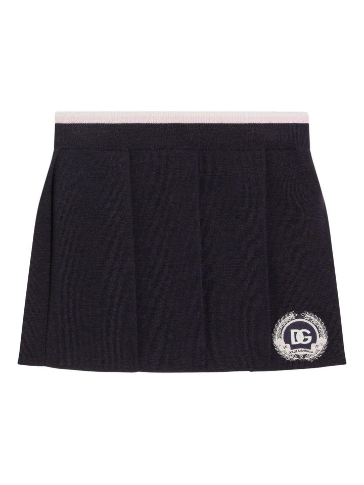 Gonna blu navy per bambina L5KI06JDVB7 B3895 Dolce & Gabbana Kids 