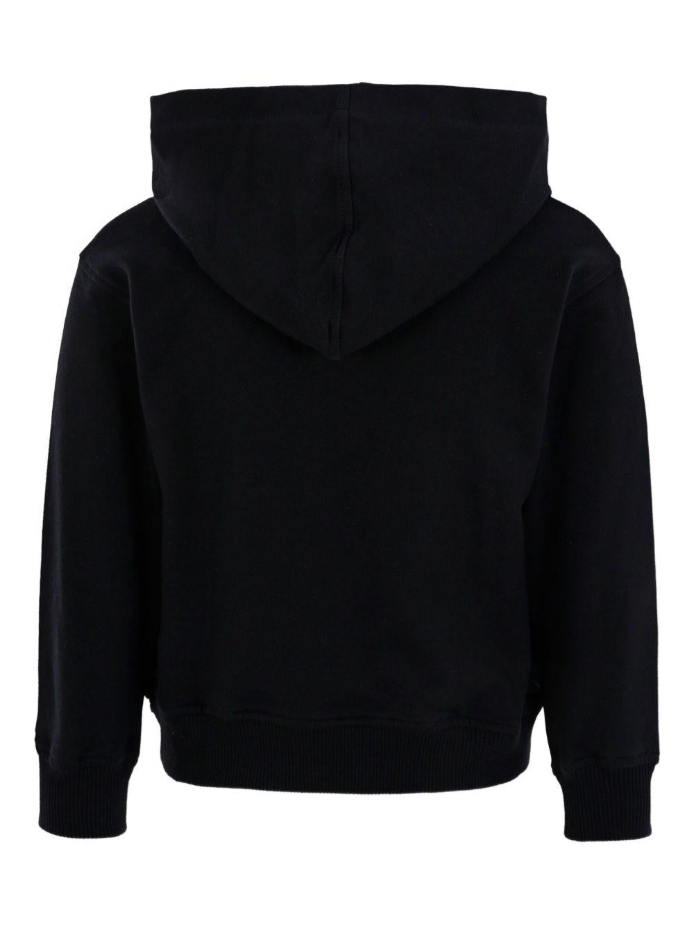Felpa nera per bambino HUF09FLCA40 60100 Moschino Kids 