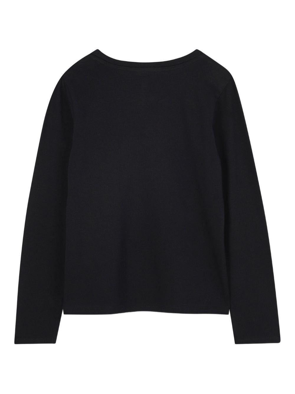 T-shirt nera per bambina R30488 09B Michael Kors Kids 
