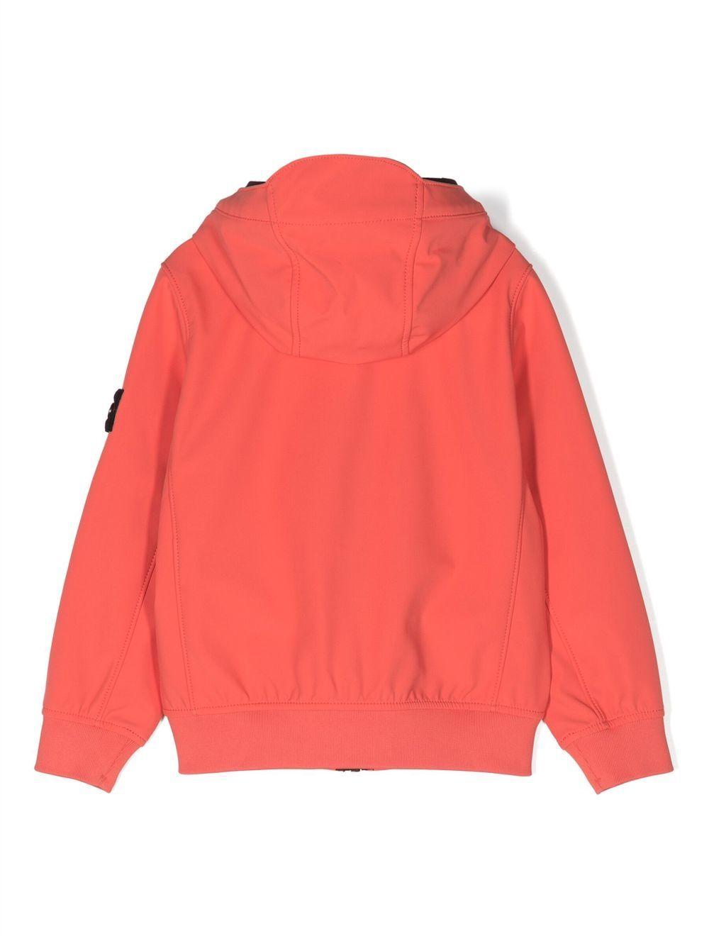Coral jacket for boys with logo