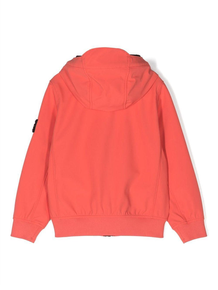 Coral jacket for boys with logo