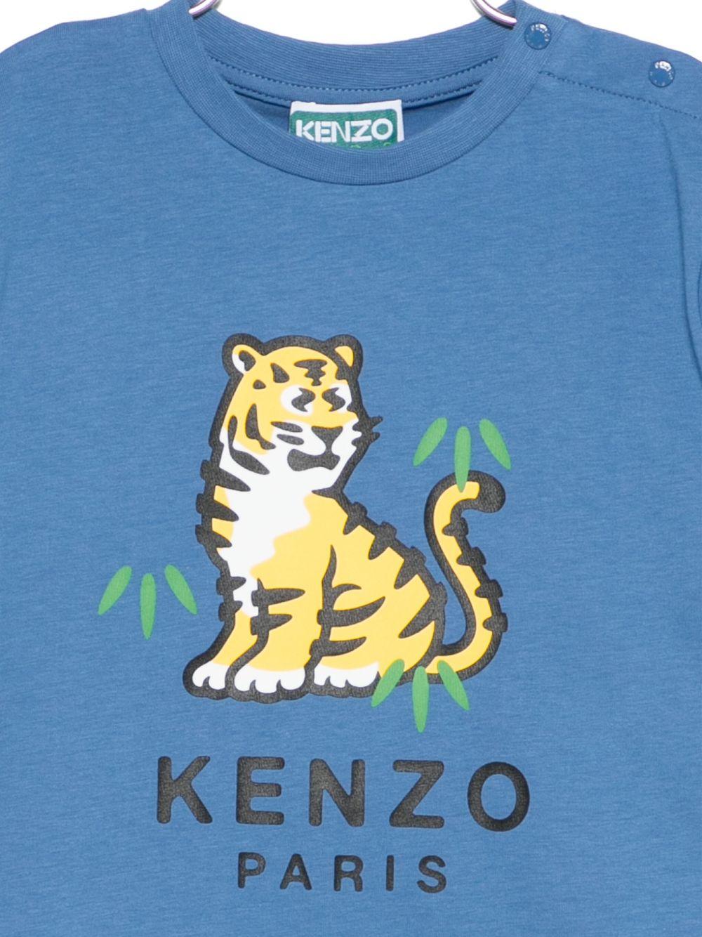 T-shirt blu celo per bambino K61300 780 Kenzo Kids 
