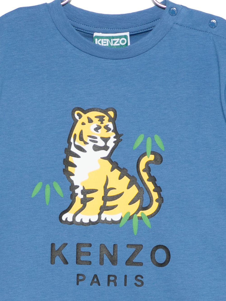 T-shirt blu celo per bambino K61300 780 Kenzo Kids 