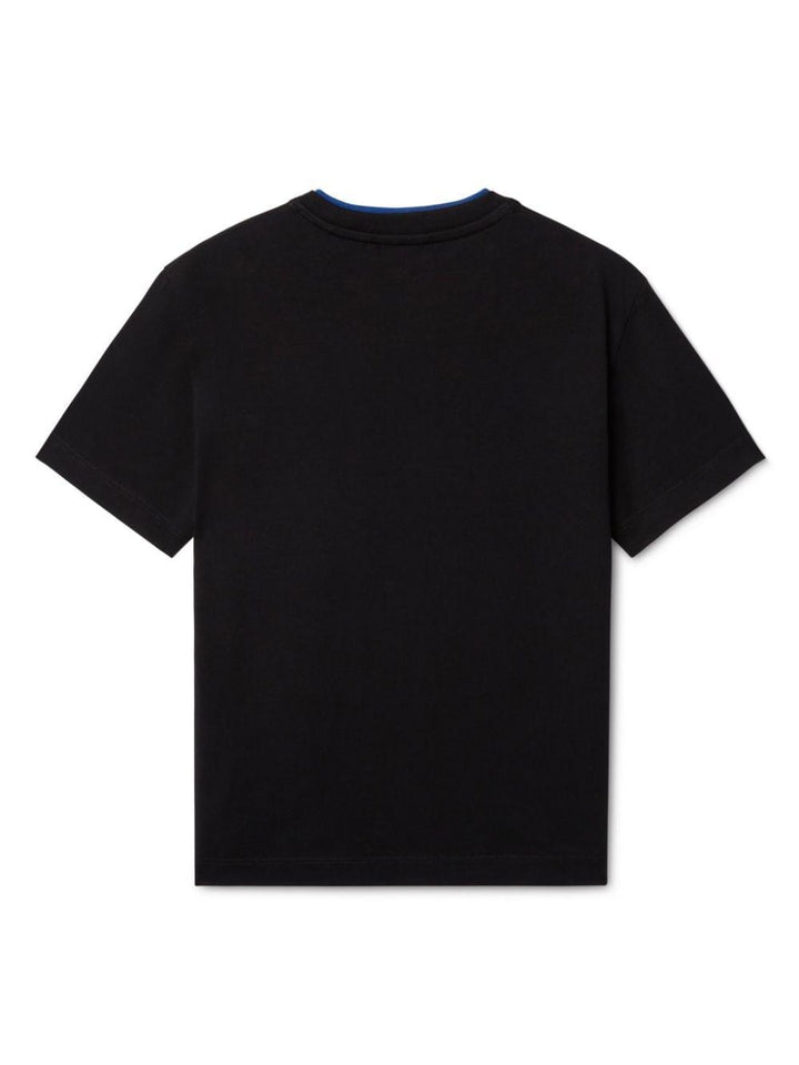 T-shirt per bambino in cotone nera OBAA012F24JER001 1014 Off White Kids 