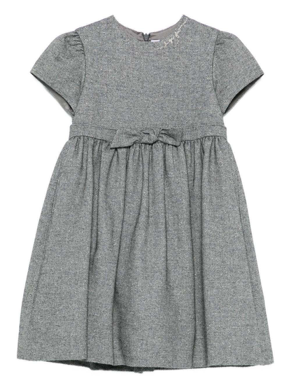 Abito grigio per bambina A25GVM0002W0065K 090 Il Gufo 