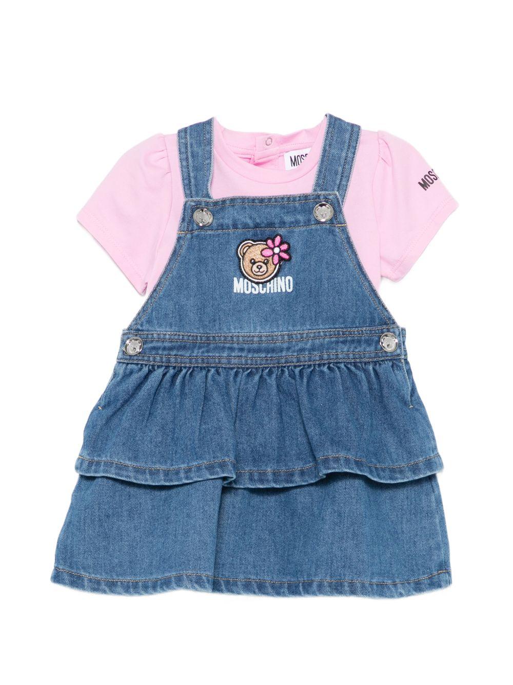 Completo blu/rosa per neonata MDG01QL0E34 40646 Moschino Kids 