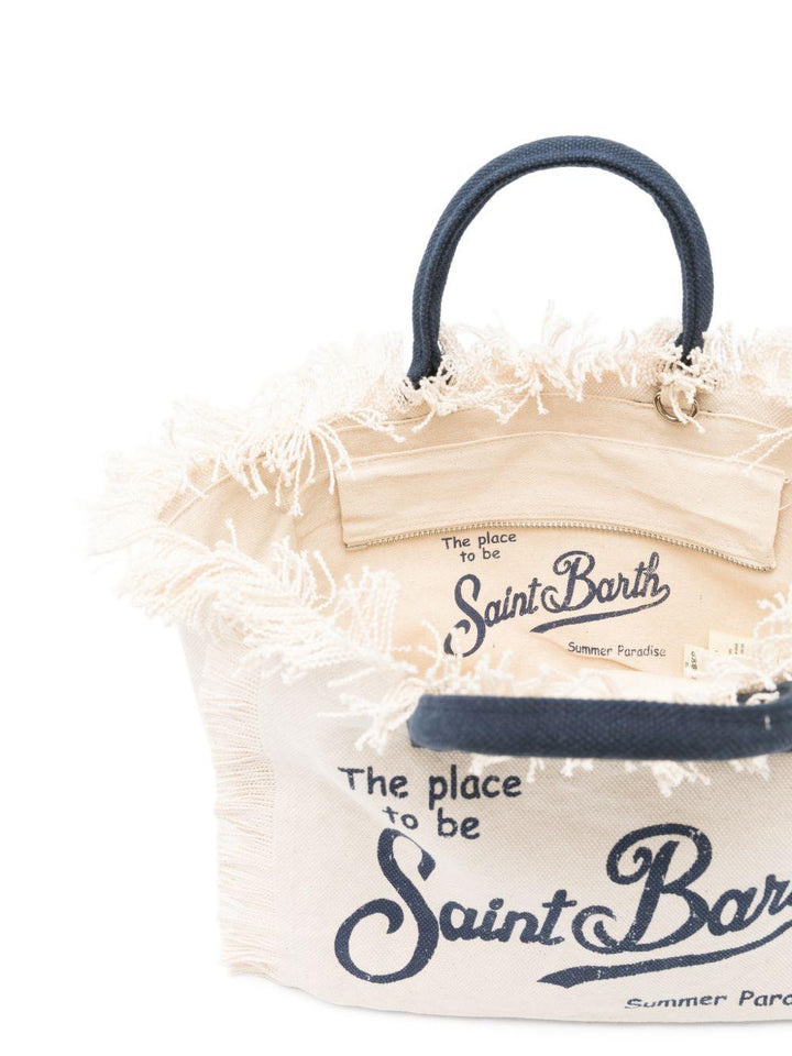 Borsa bianca/blu per bambina COL0001 02564L MC2 Saint Barth Kids 