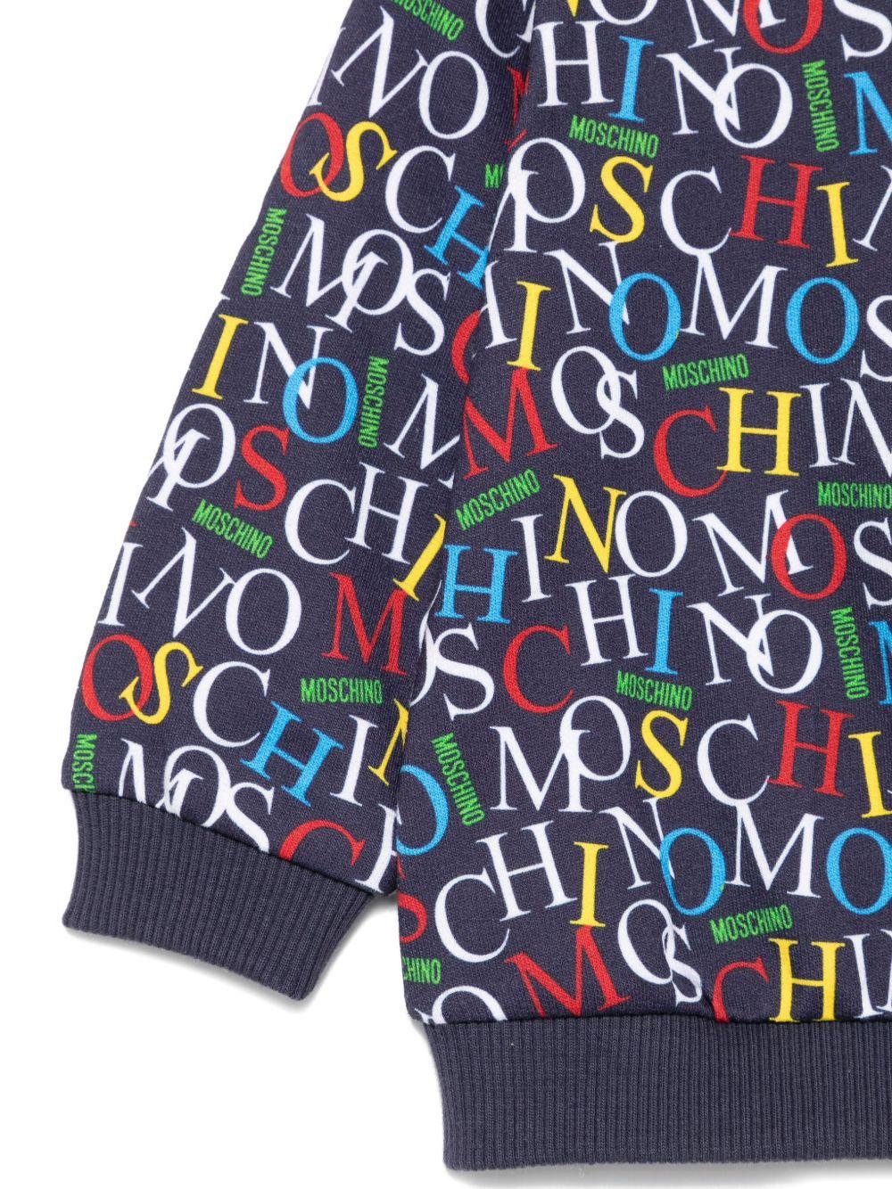Felpa blu navy per neonato MUF060LCB66 84804 Moschino Kids 