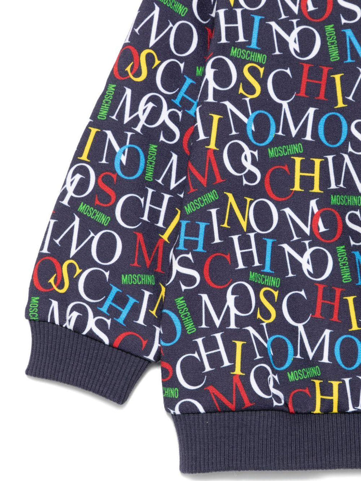 Felpa blu navy per neonato MUF060LCB66 84804 Moschino Kids 