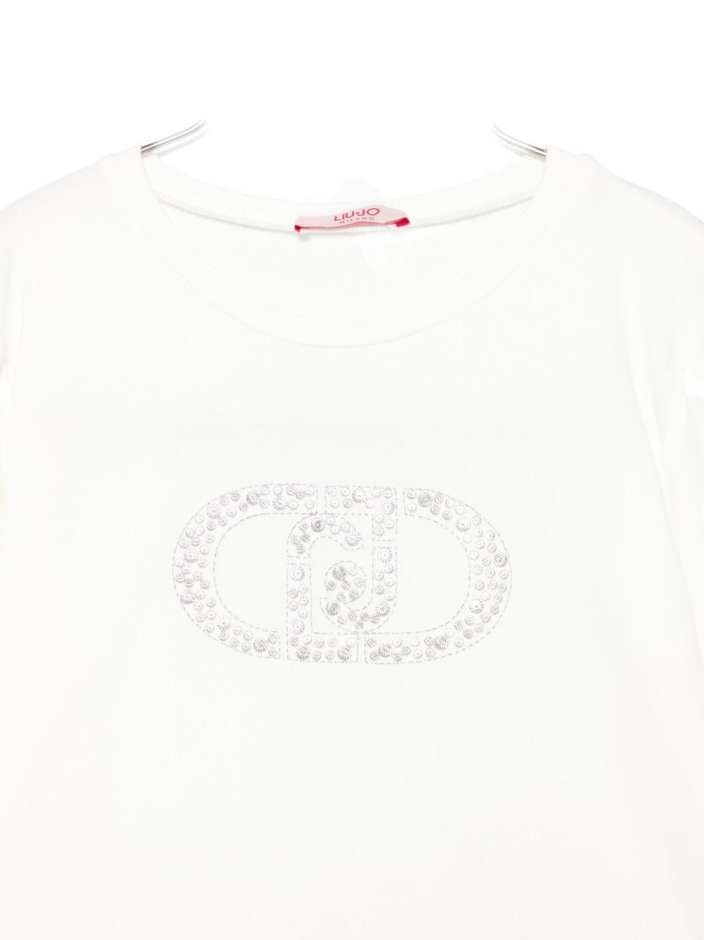 T-shirt bianco per bambina GF5008J0088 B3951 Liu Jo 