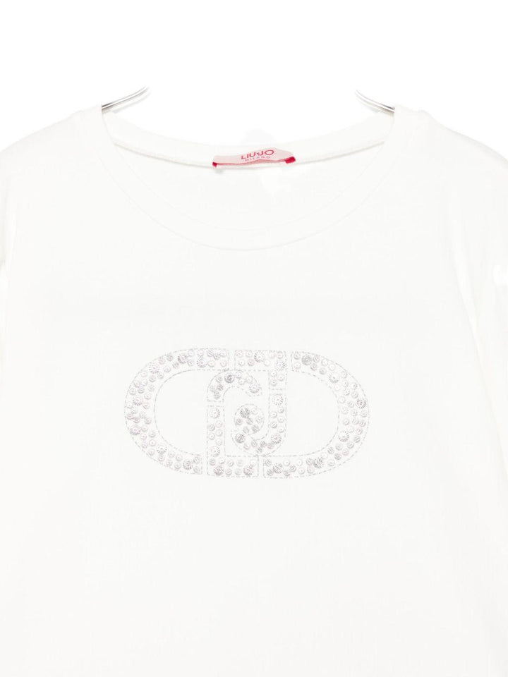 T-shirt bianco per bambina GF5008J0088 B3951 Liu Jo 