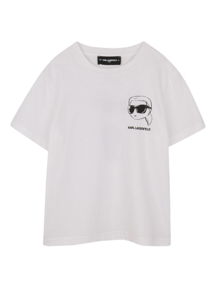 T-shirt bianco per bambino Z31103 10P Karl Lagerfeld Kids 