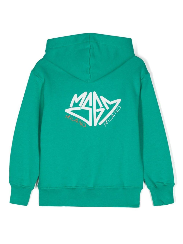Green cotton sweatshirts for children