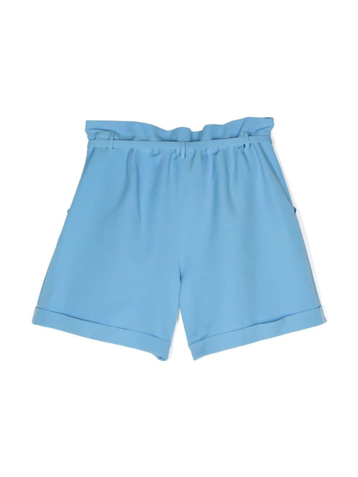 Blue Bermuda shorts for girls with logo