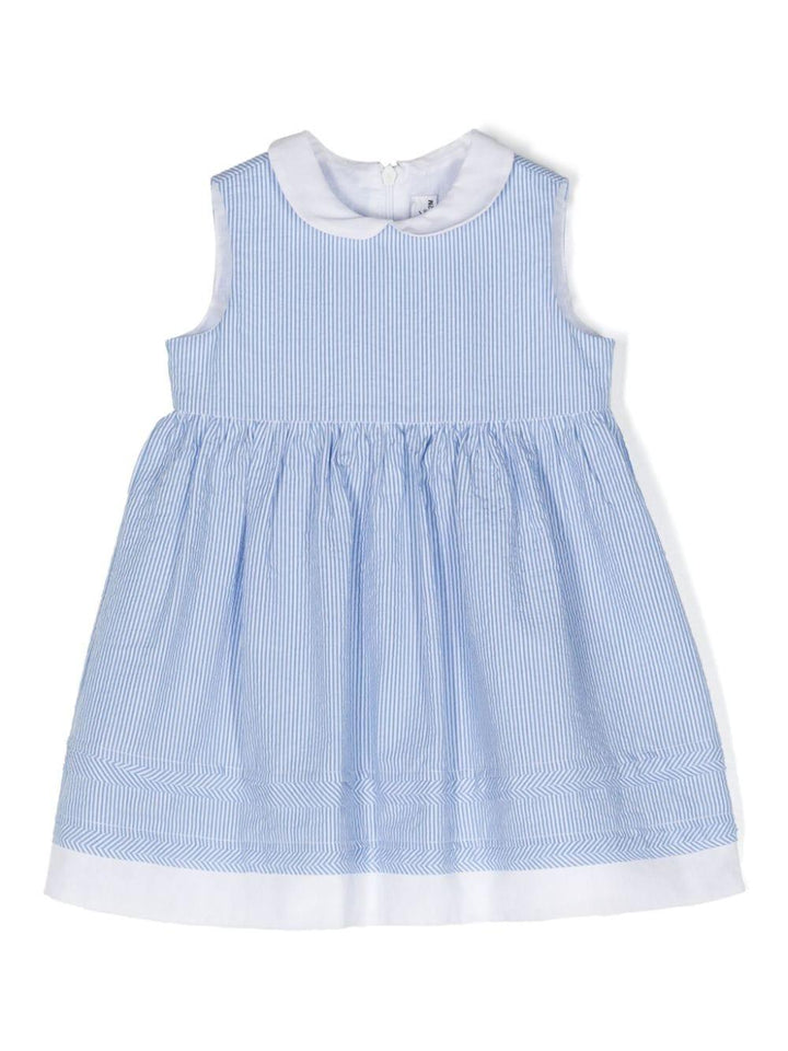 Abito celeste per neonata a righe