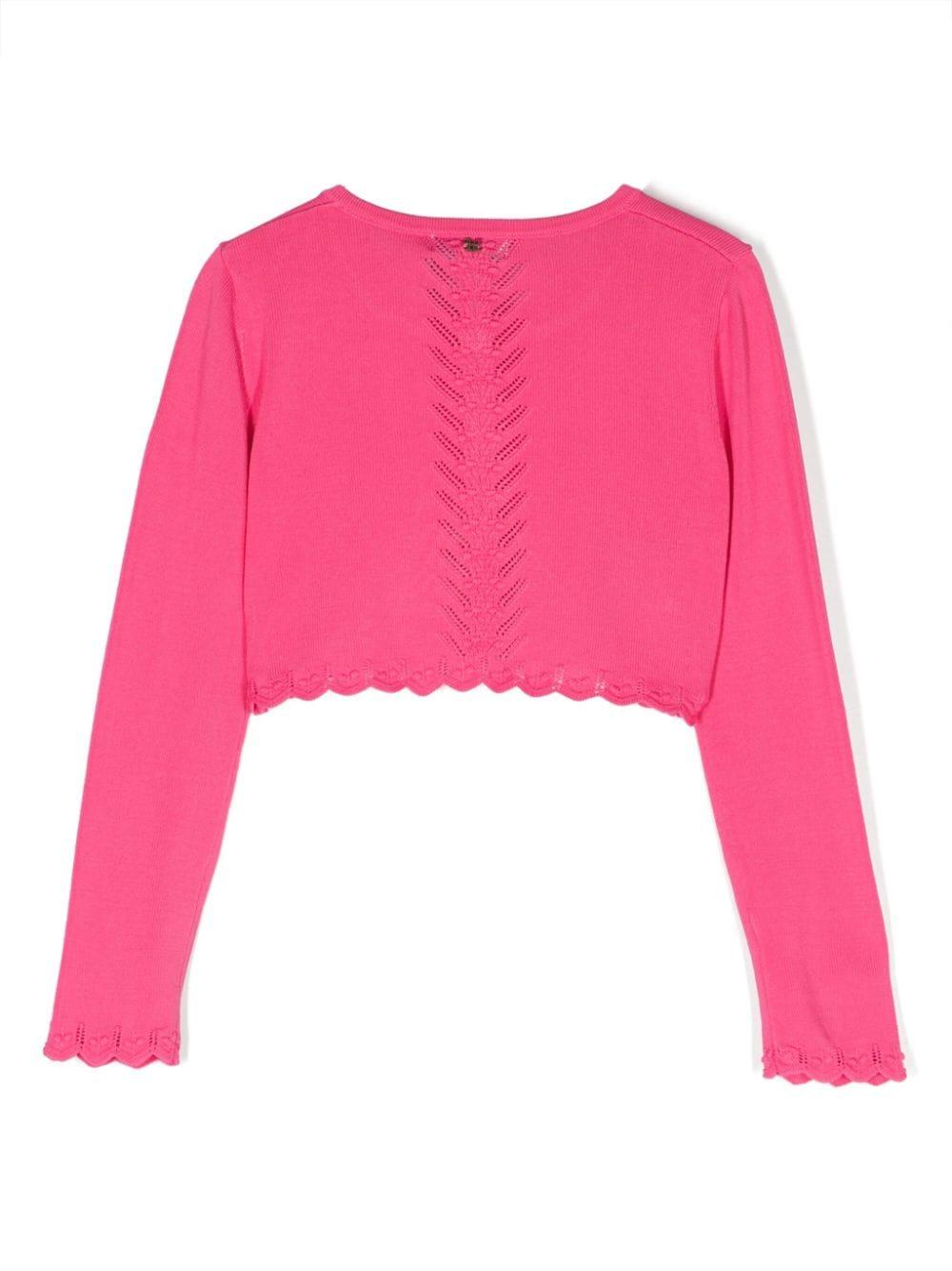 Fuchsia cardigan for girls