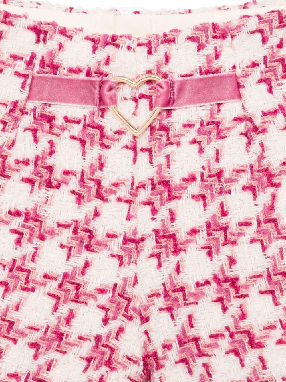 Bermuda rosa lampone/bianco per bambina