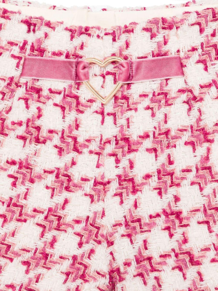 Bermuda rosa lampone/bianco per bambina