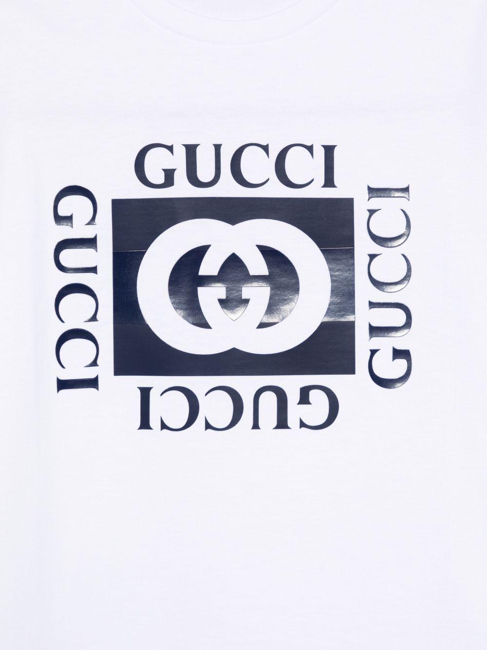 T-shirt bianca per bambino 855551XJHO7 9056 Gucci Kids 