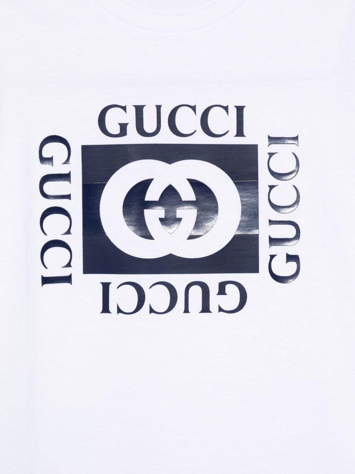 T-shirt bianca per bambino 855551XJHO7 9056 Gucci Kids 