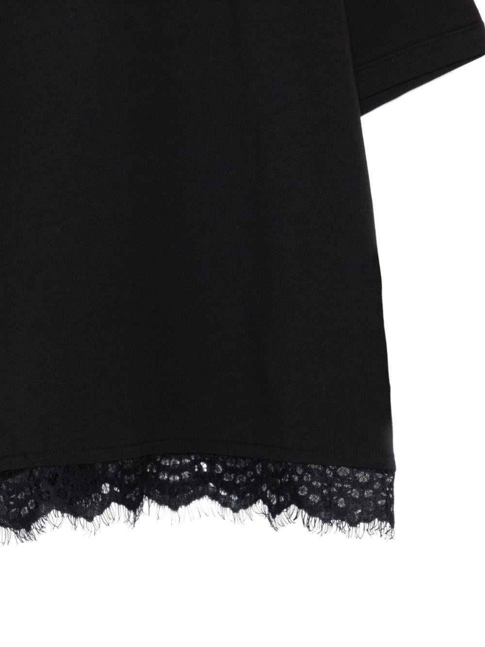 T-shirt nera per bambina KFTS052CJE017 N000 Pinko Kids 